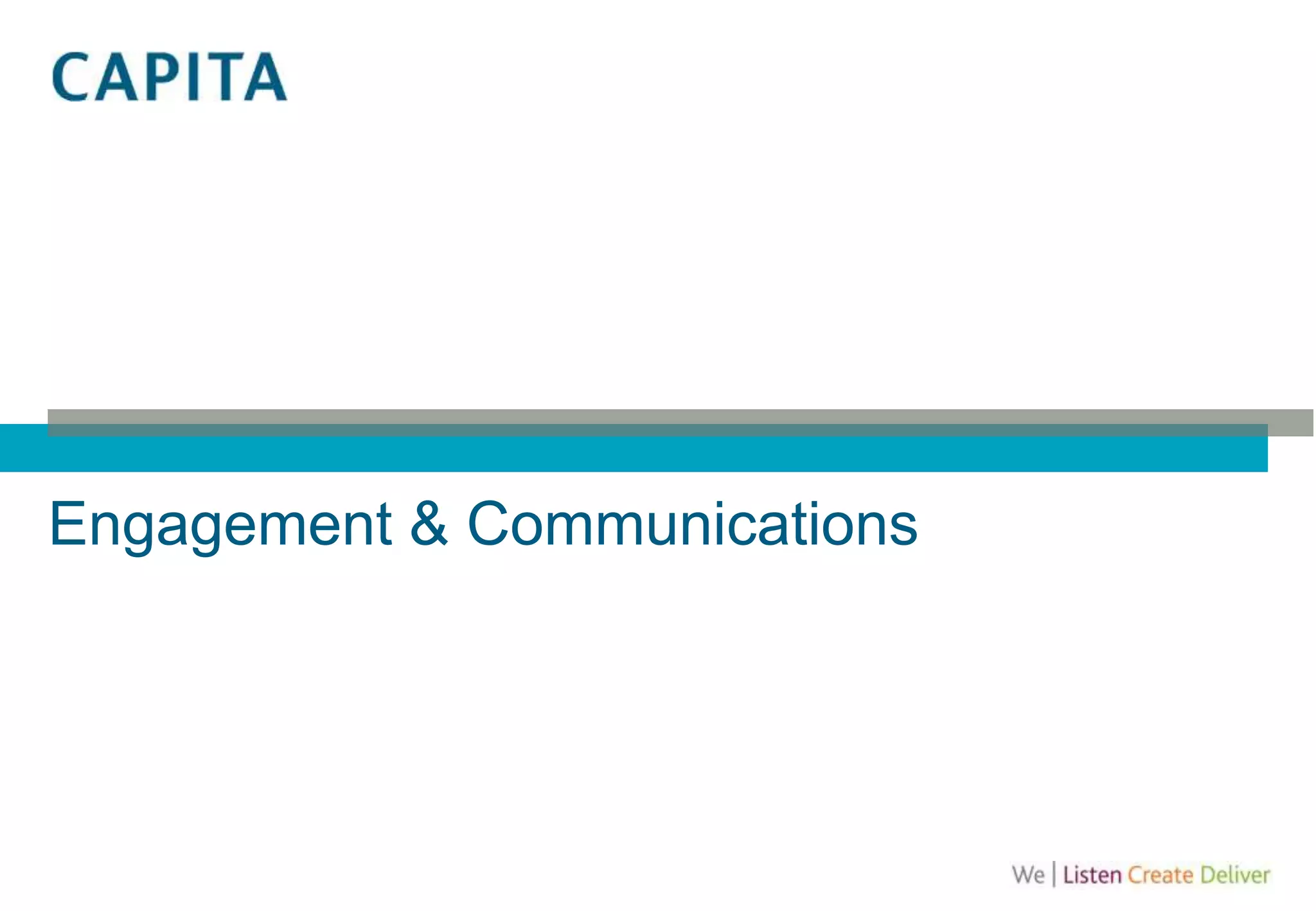 Engagement & Communications
 