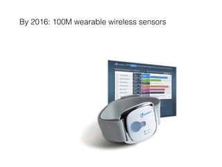By 2016: 100M wearable wireless sensors
 