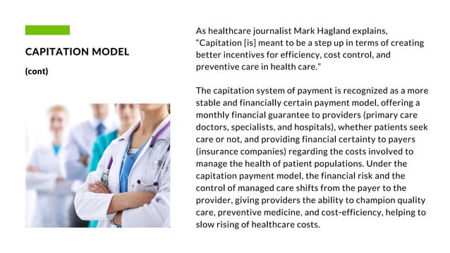 Capitation vs fee for service | PDF | Health Insurance | Insurance