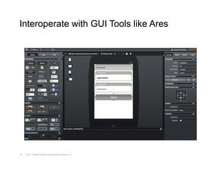 Interoperate with GUI Tools like Ares




23   © 2011 Hewlett-Packard Development Company, L.P.
 