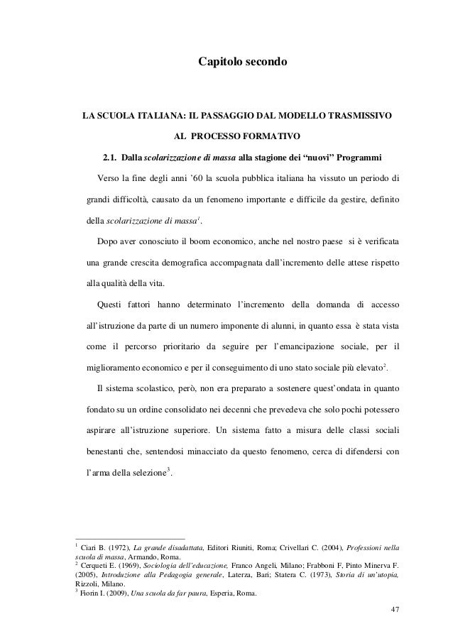 Capitolo 2 La Scuola Italiana Il Passaggio Dal Modello