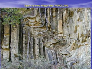 Según su forma Pliegue tipo: MONOCLINAL
 