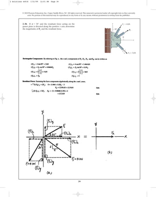 Solucionario del libro Estática Hibbeler capitulo Nº 02
