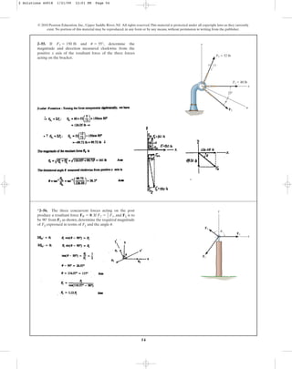 Solucionario del libro Estática Hibbeler capitulo Nº 02