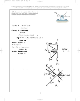 Solucionario del libro Estática Hibbeler capitulo Nº 02