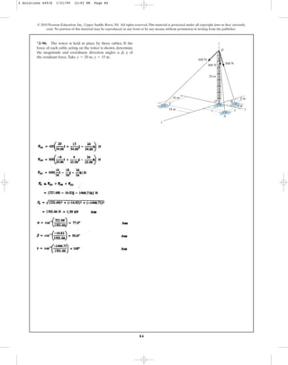 Solucionario del libro Estática Hibbeler capitulo Nº 02