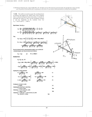 Solucionario del libro Estática Hibbeler capitulo Nº 02
