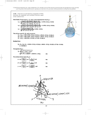 Solucionario del libro Estática Hibbeler capitulo Nº 02