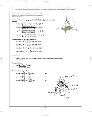Solucionario del libro Estática Hibbeler capitulo Nº 02