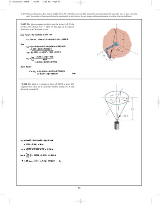 Solucionario del libro Estática Hibbeler capitulo Nº 02