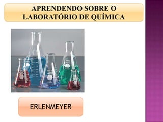 APRENDENDO SOBRE O
LABORATÓRIO DE QUÍMICA




 ERLENMEYER
 