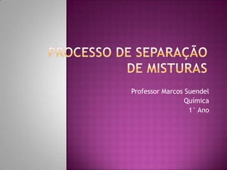 Professor Marcos Suendel
                 Química
                  1° Ano
 