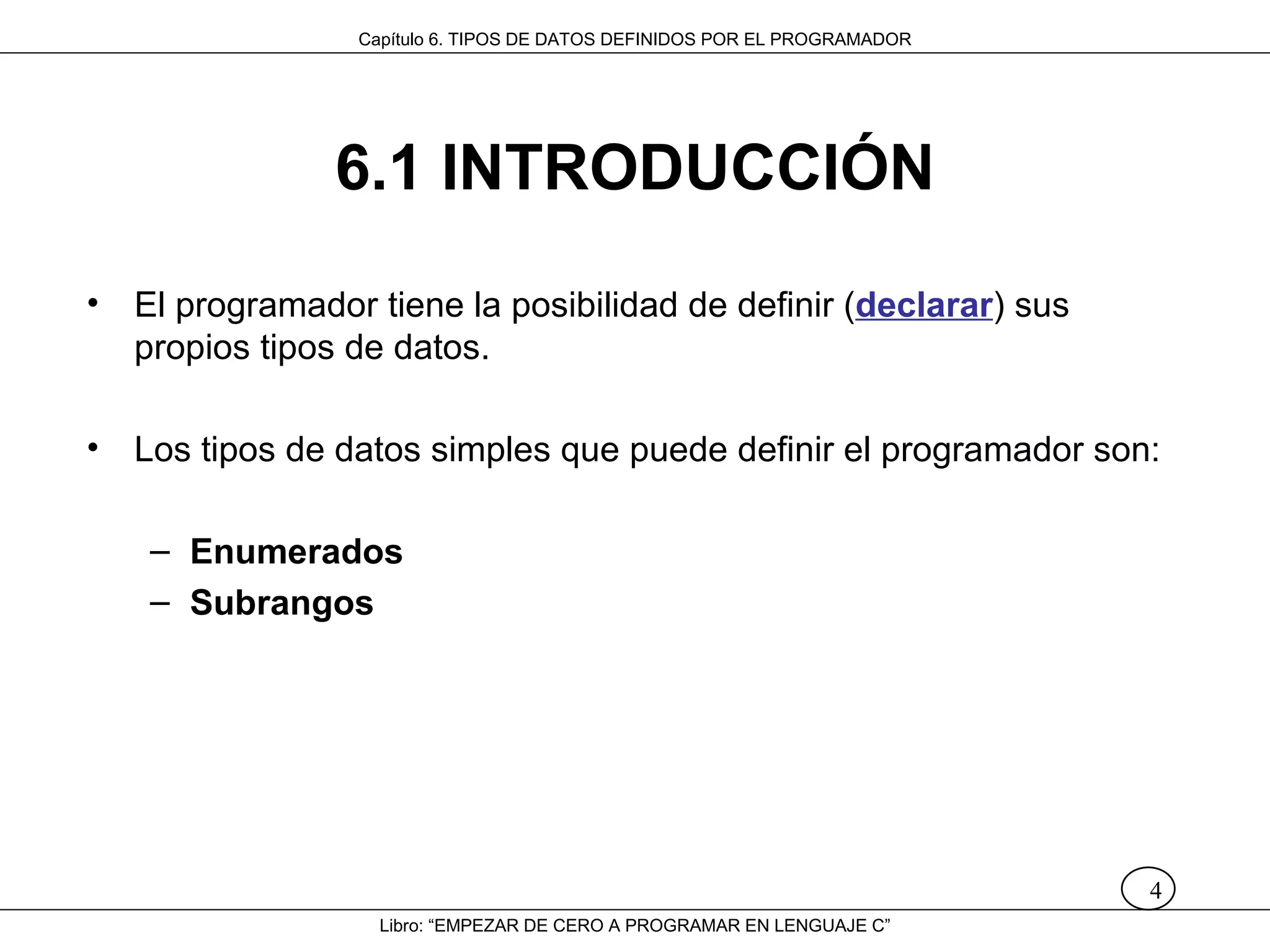 Tipos de datos definidos por el programador | PPS