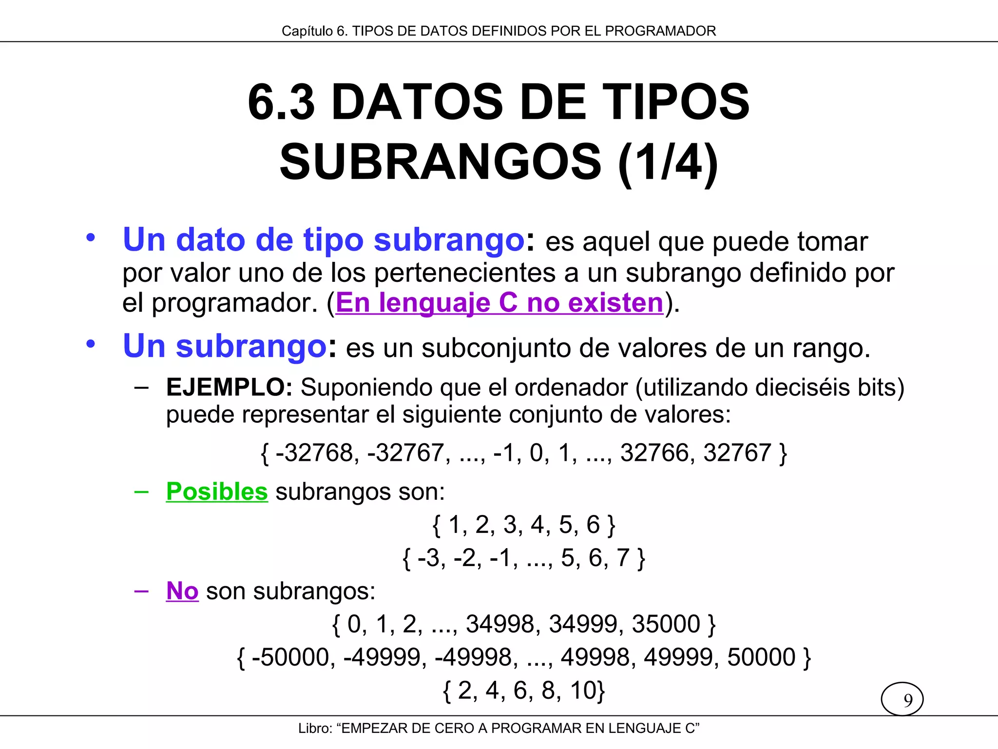 Tipos de datos definidos por el programador | PPS