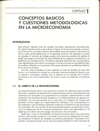 Capitulo 1 - conceptos basicos y cuestiones metodologicas en la microeconomia