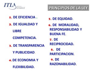 PRINCIPIOS DE LA LEYPRINCIPIOS DE LA LEY
 