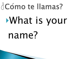 What is your name? 