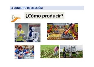 ¿Cómo producir?
EL CONCEPTO DE ELECCIÓN:
 