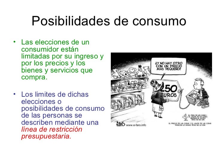 Posibilidades de consumo