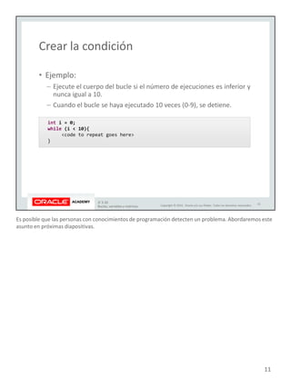 Es posible que las personas con conocimientos de programación detecten un problema. Abordaremos este
asunto en próximas diapositivas.
11
 