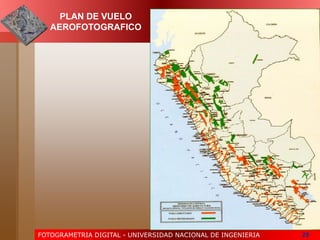 FOTOGRAMETRIA DIGITAL - UNIVERSIDAD NACIONAL DE INGENIERIA 29
PLAN DE VUELO
AEROFOTOGRAFICO
 