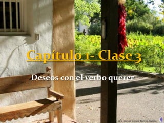 Capítulo 1- Clase 3
Deseos con el verbo querer




                    © All rights reserved to Joyce Bruhn de Garavito
 