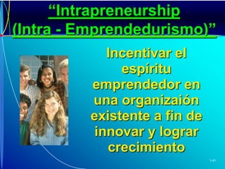 El Emprendedor y el Intra - Emprendedor