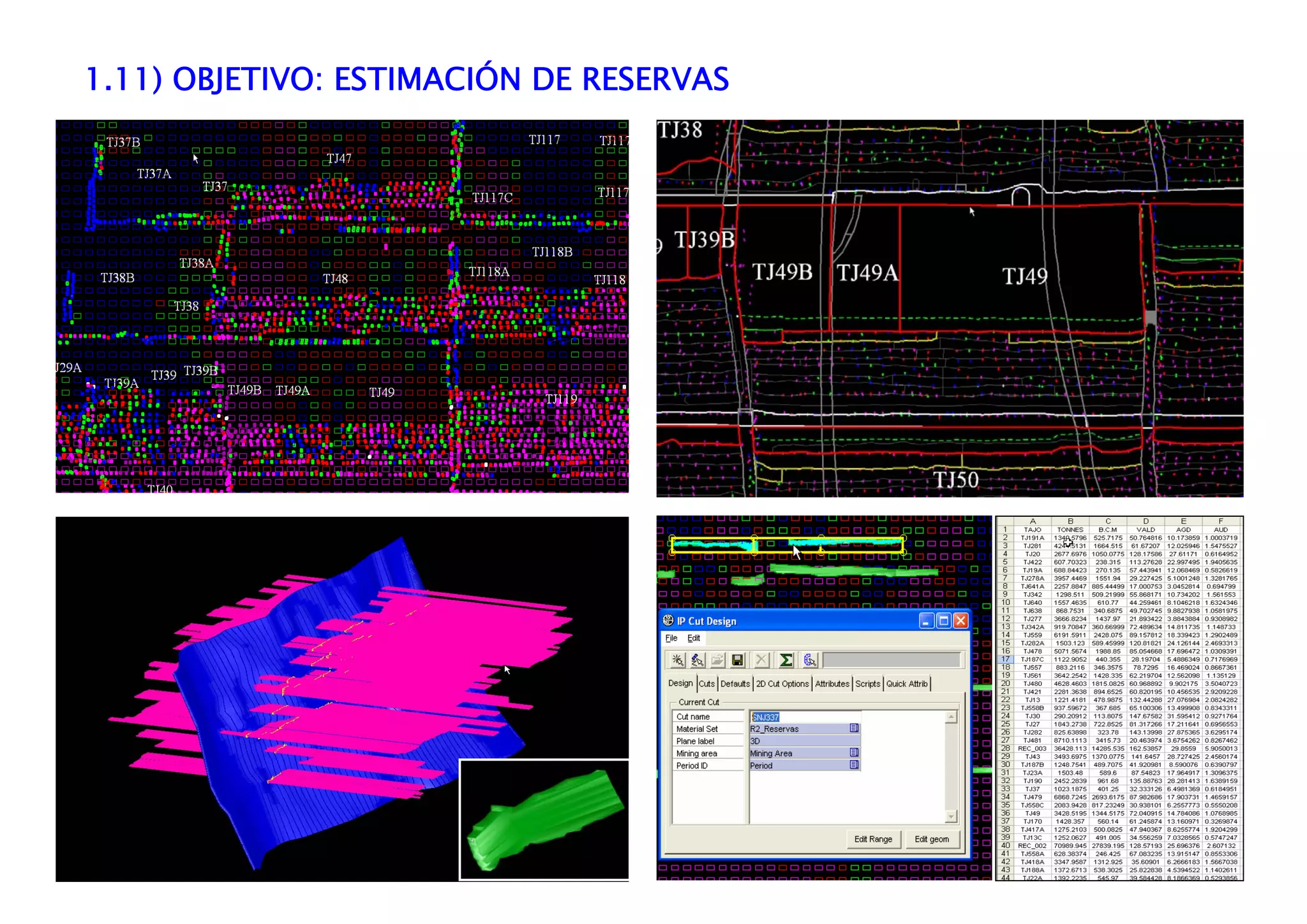 1.11) OBJETIVO: ESTIMACIÓN DE RESERVAS
 