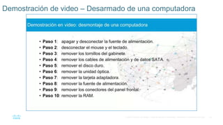 78
© 2016 Cisco y/o sus filiales. Todos los derechos reservados. Información confidencial de Cisco.
Demostración de video – Desarmado de una computadora
 