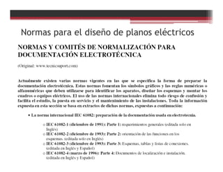 Normas para el diseño de planos eléctricos
 