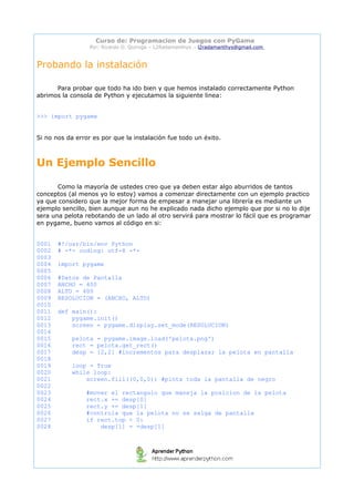 Intro Pygame Capitulo 2 | PDF