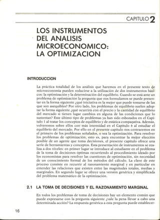 Capitulo 2 - Los instrumentos del analisis microeconomico