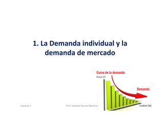 1. La Demanda individual y la 
demanda de mercado
2Capítulo 2 Prof. Soledad Barrios Martínez
 