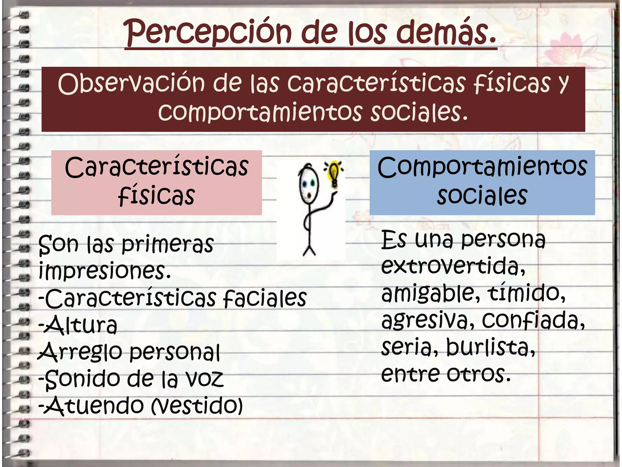 percepción de uno mismo y los demás | PPTX