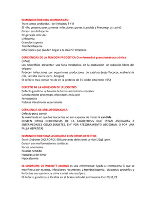 Capitulo 21. inmunodeficiencias e inmunocompromiso en hematologia. | DOCX