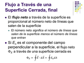 Flujo a Través de una
Superficie Cerrada, final
⚫
 