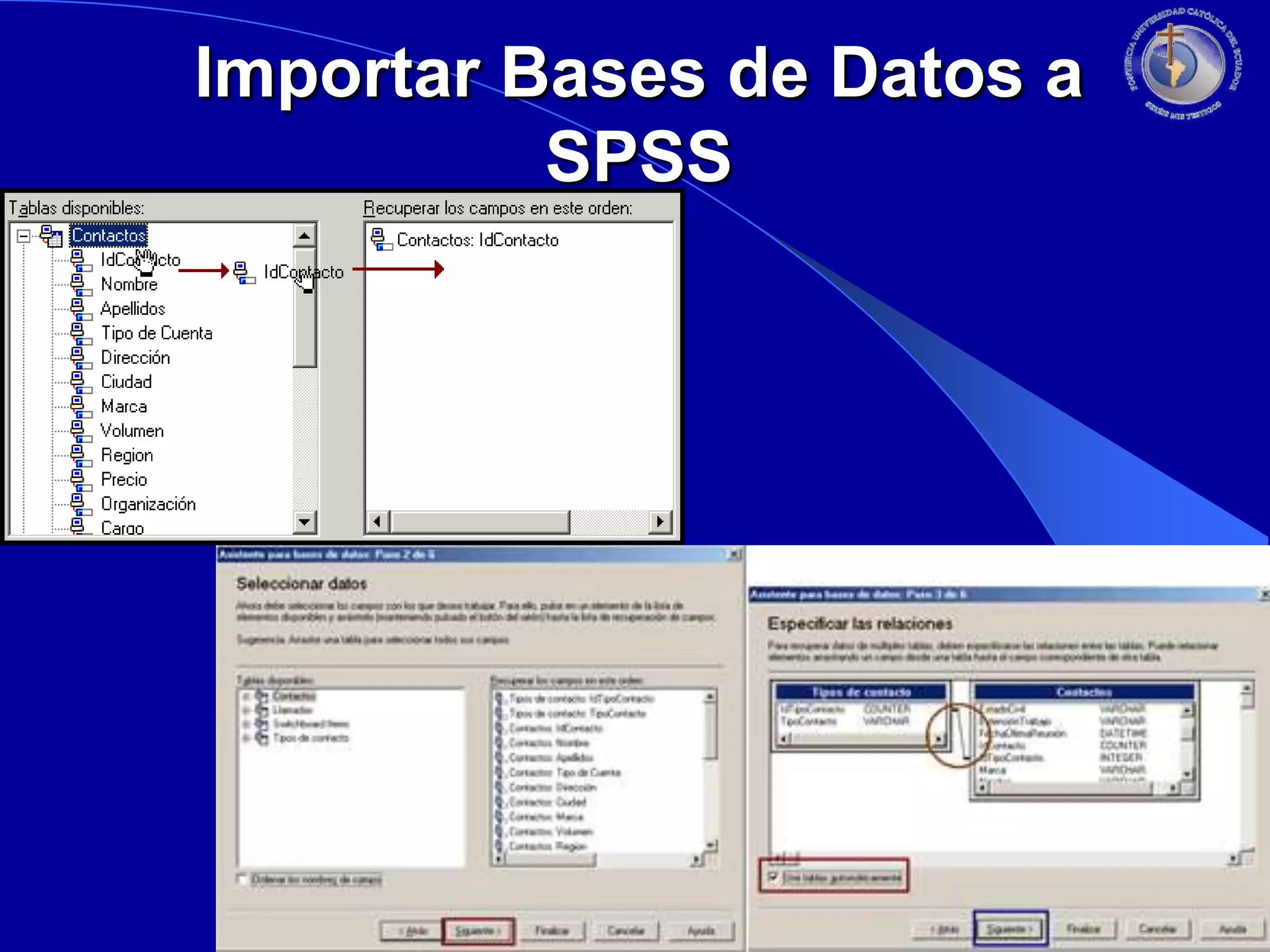 Importar Bases de Datos a
SPSS

 