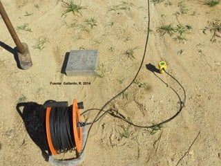 MECANICA DE SUELOS – INGENIERIA CIVIL – Prof: R.G.A.
EXPLORACION Y MUESTREO
EMSAYO REFRACCION SISMICA
3:27 90
Fuente: Gallardo, R. 2014
 