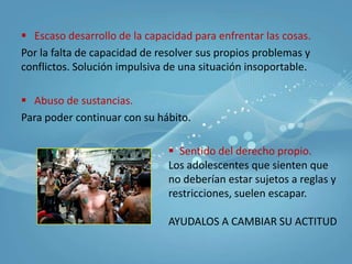 Escapar es un intento prematuro por dejar el hogar.