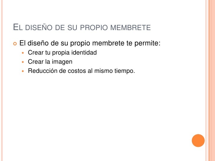 que es membrete