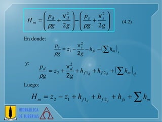 En donde: (4.2) y: Luego: 