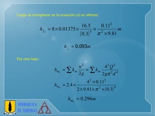 Luego al reemplazar en la ecuación (a) se obtiene: Por otro lado: 