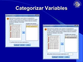 Categorizar Variables

 