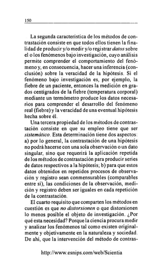 La Contrastación de la Hipótesis