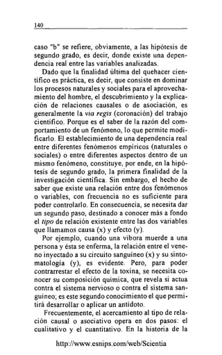 La Contrastación de la Hipótesis