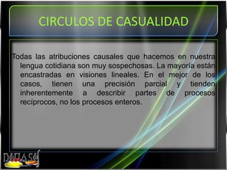La mayoría de los “análisis de sistemas” se concentran en la complejidad de detalles, no en la complejidad dinámica. Las simulaciones con miles de variables y complejos despliegues de detalles nos impiden ver patrones e interrelaciones. Para la mayoría de la gente el “pensamiento sistémico” significa “combatir la complejidad con la complejidad”, diseñando soluciones cada vez más “complejas” (“detalladas” es la palabra atinada) para problemas cada vez más “complejos”. Esta es la antítesis del genuino pensamiento sistémico.COMPLEJIDAD DINÁMICA