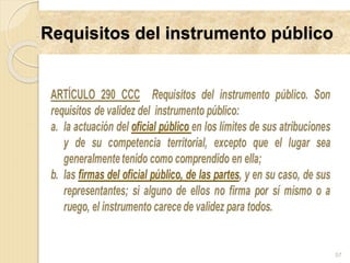 Requisitos del instrumento público
57
 