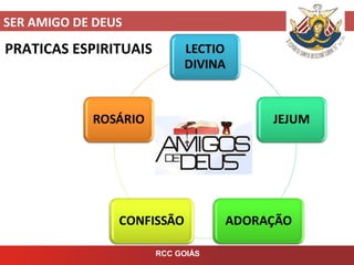 SER AMIGO DE DEUS
RCC GOIÁS
PRATICAS ESPIRITUAIS
 