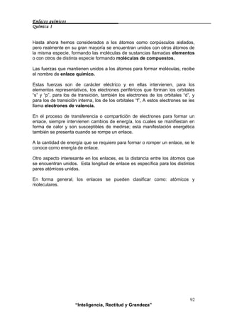 ENLACES QUÍMICOS