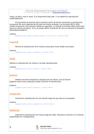 Intro Pygame Capitulo 6 | PDF